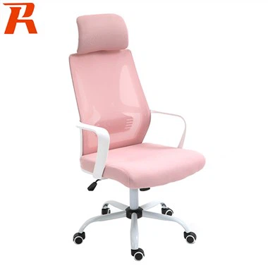 Hvid kontorstol med nakkestøtte